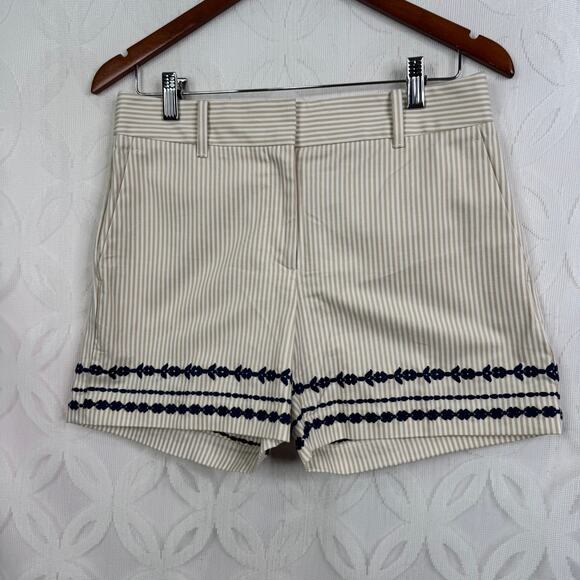 5 for $25| Ann Taylor Petite The Metro Striped Mid Rise Short Size 4 NWT - Picture 2 of 10